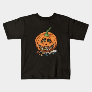 Halloween Pumpkin with Candies Kids T-Shirt